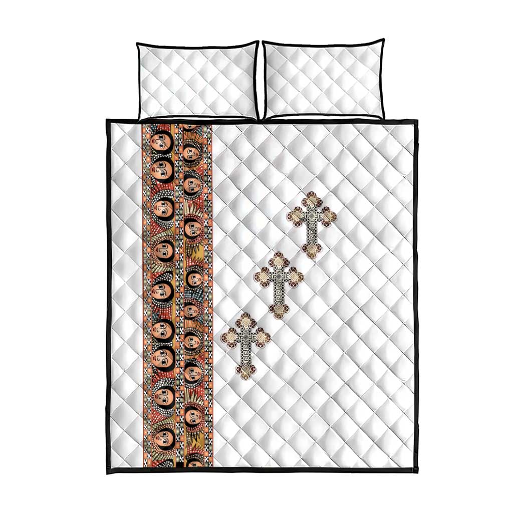 Ethiopia Angels Tilet With Cross Quilt Bed Set LT15