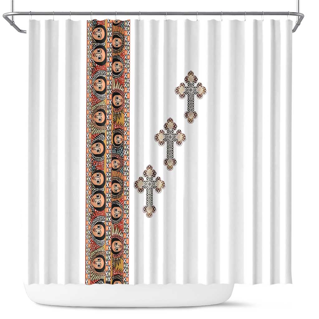 Ethiopia Angels Tilet Shower Curtain Ethiopian Cross LT15