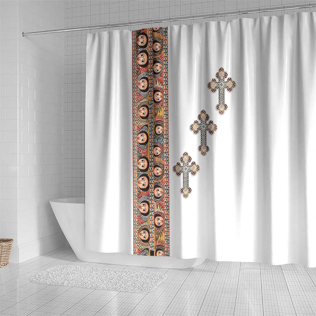 Ethiopia Angels Tilet Shower Curtain Ethiopian Cross LT15