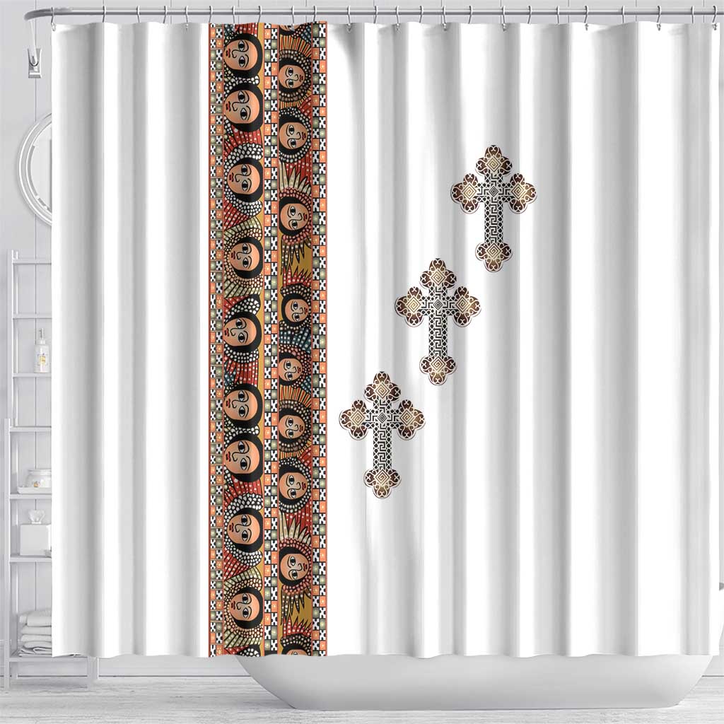 Ethiopia Angels Tilet Shower Curtain Ethiopian Cross LT15