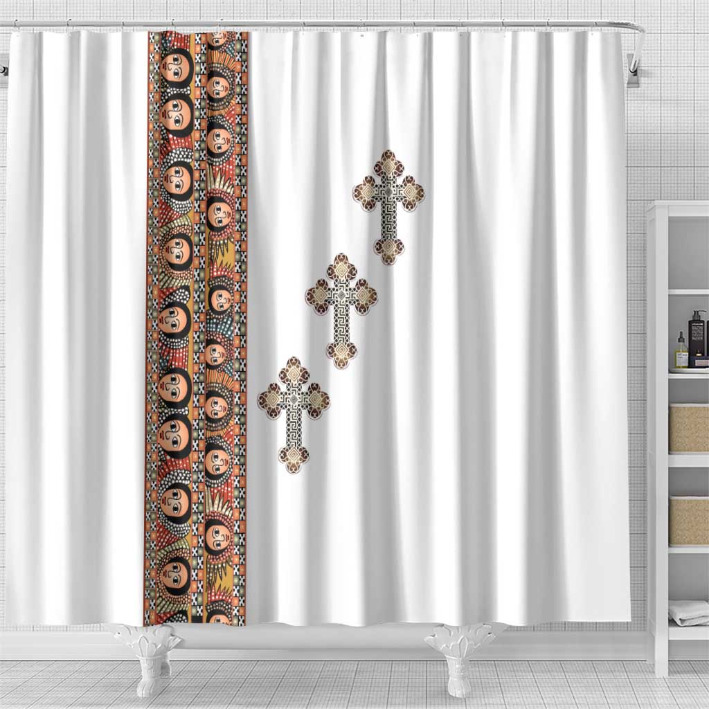 Ethiopia Angels Tilet Shower Curtain Ethiopian Cross LT15