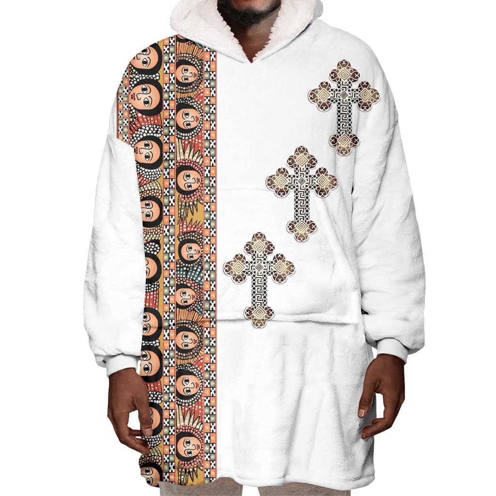 Ethiopia Angels Tilet With Cross Wearable Blanket Hoodie LT15