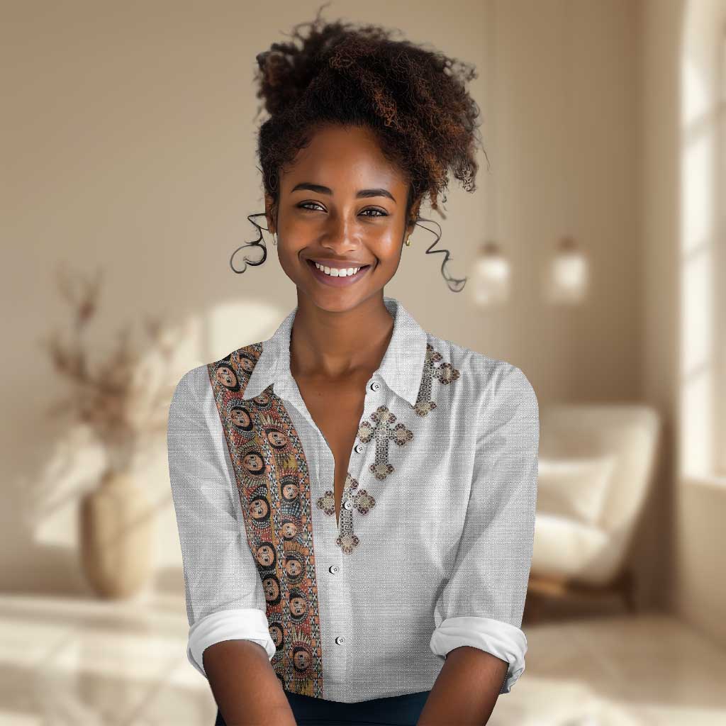 Ethiopia Angels Tilet With Cross Women Casual Shirt LT15