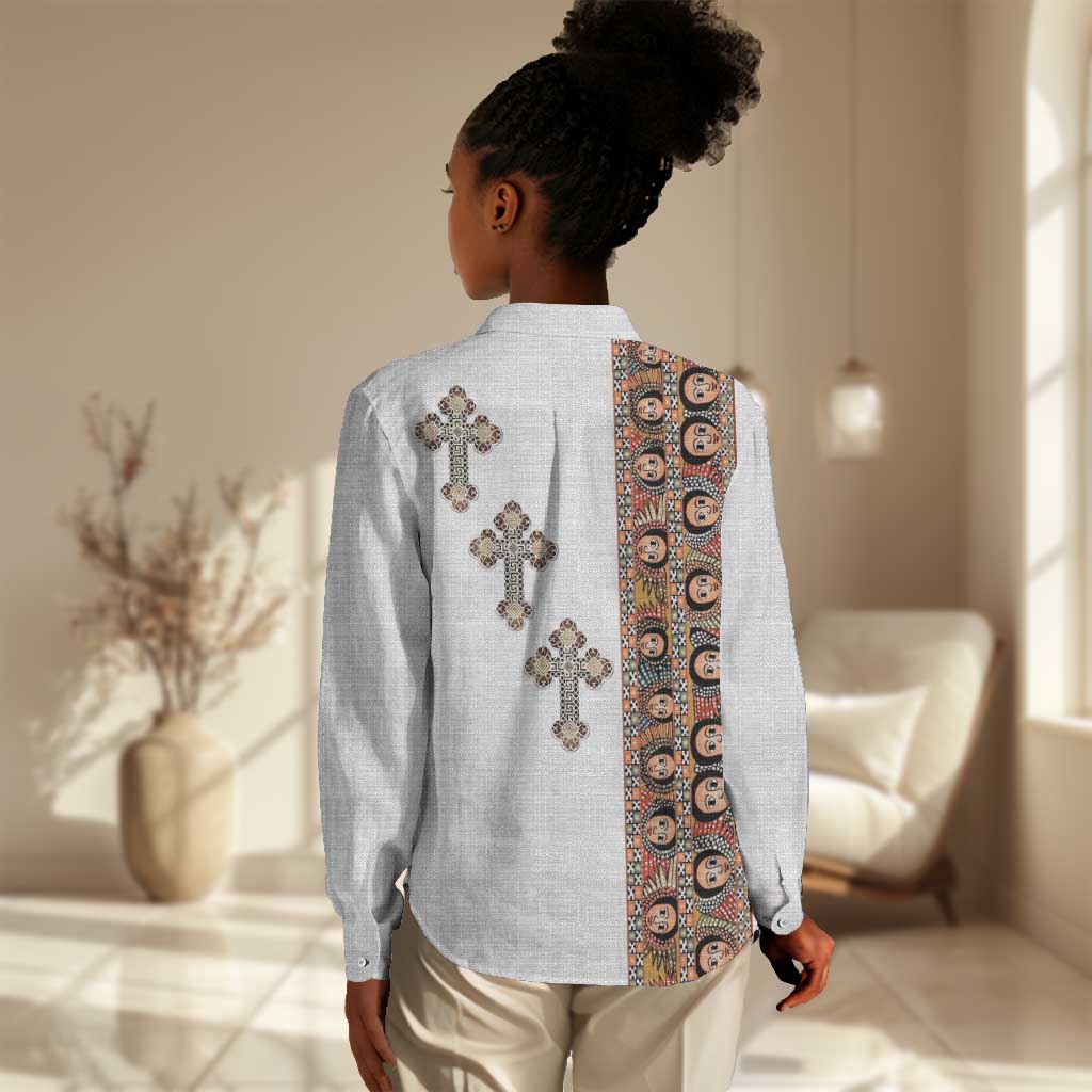 Ethiopia Angels Tilet With Cross Women Casual Shirt LT15