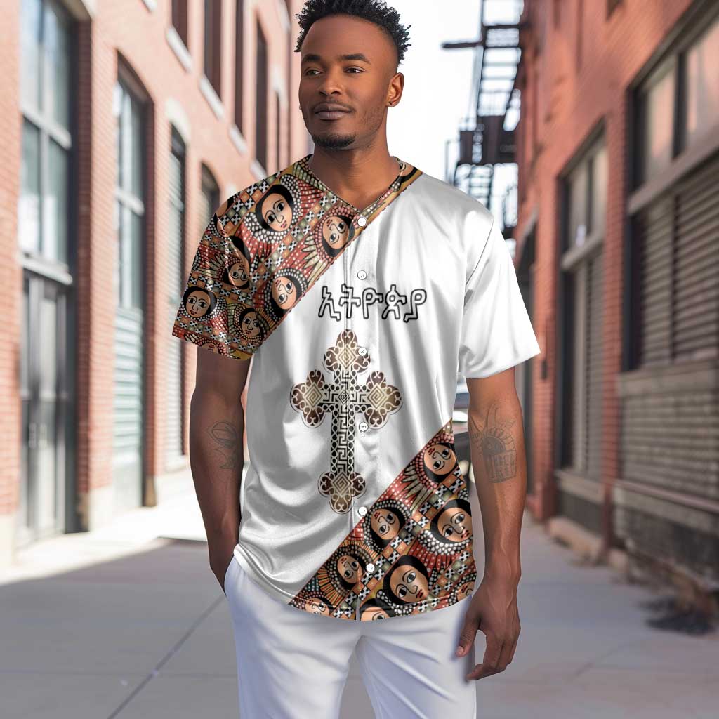 Personalized Ethiopia Baseball Jersey Ethiopian Orthodox Church Angel LT15