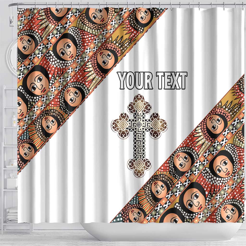 Personalized Ethiopian Orthodox Church Angel Shower Curtain LT15