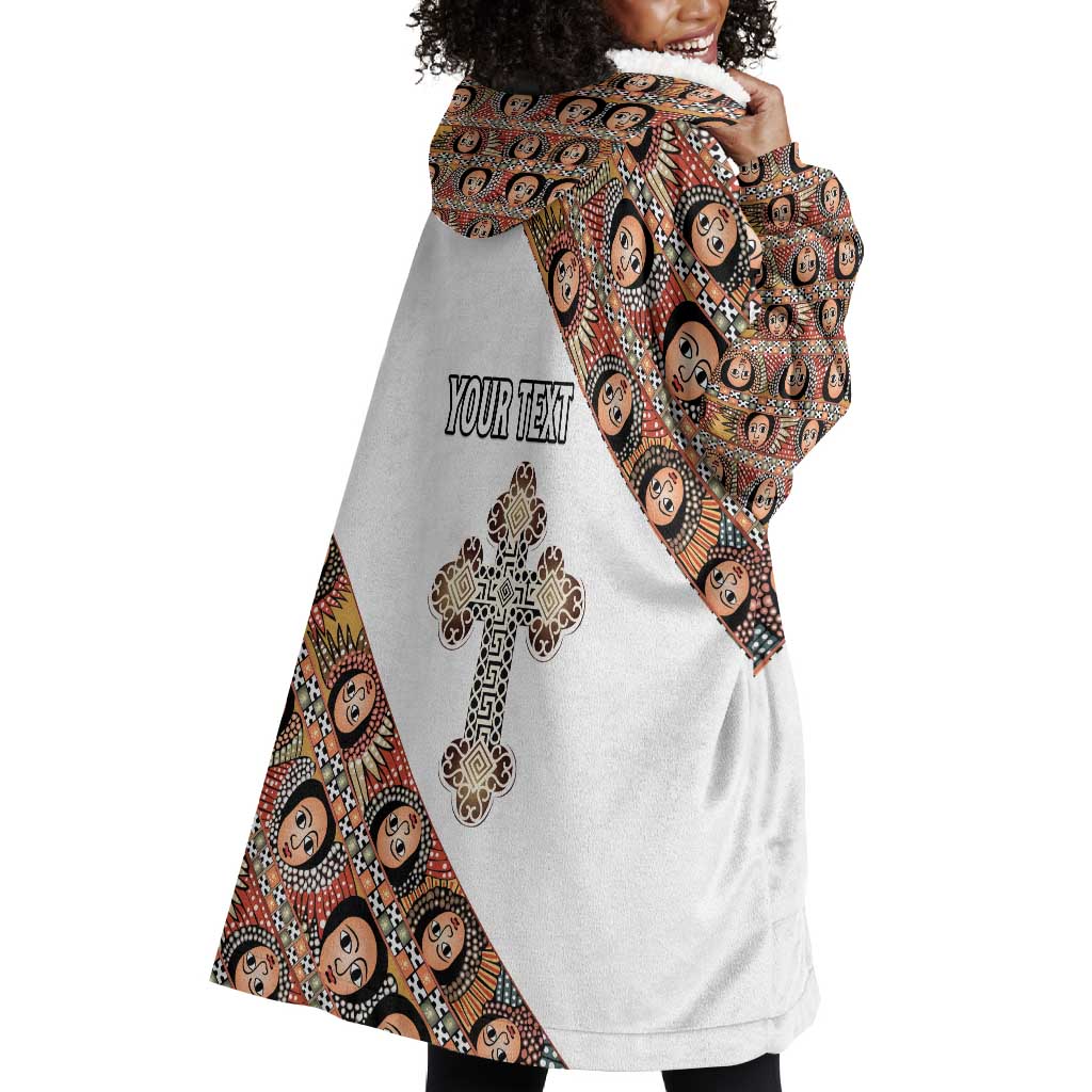 Personalized Ethiopia Wearable Blanket Hoodie Ethiopian Orthodox Church Angel LT15