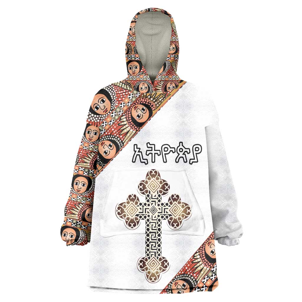 Personalized Ethiopia Wearable Blanket Hoodie Ethiopian Orthodox Church Angel LT15