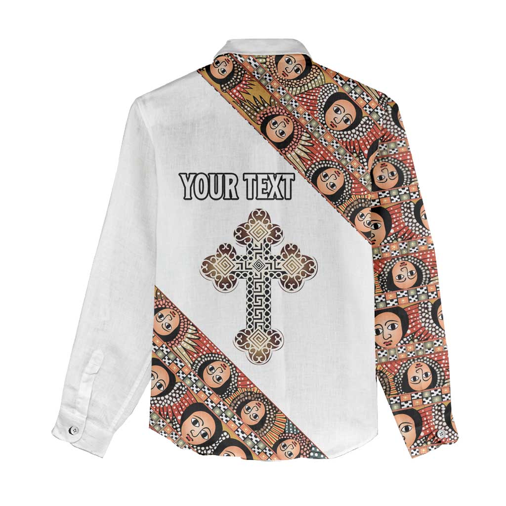 Personalized Ethiopia Women Casual Shirt Ethiopian Orthodox Church Angel LT15