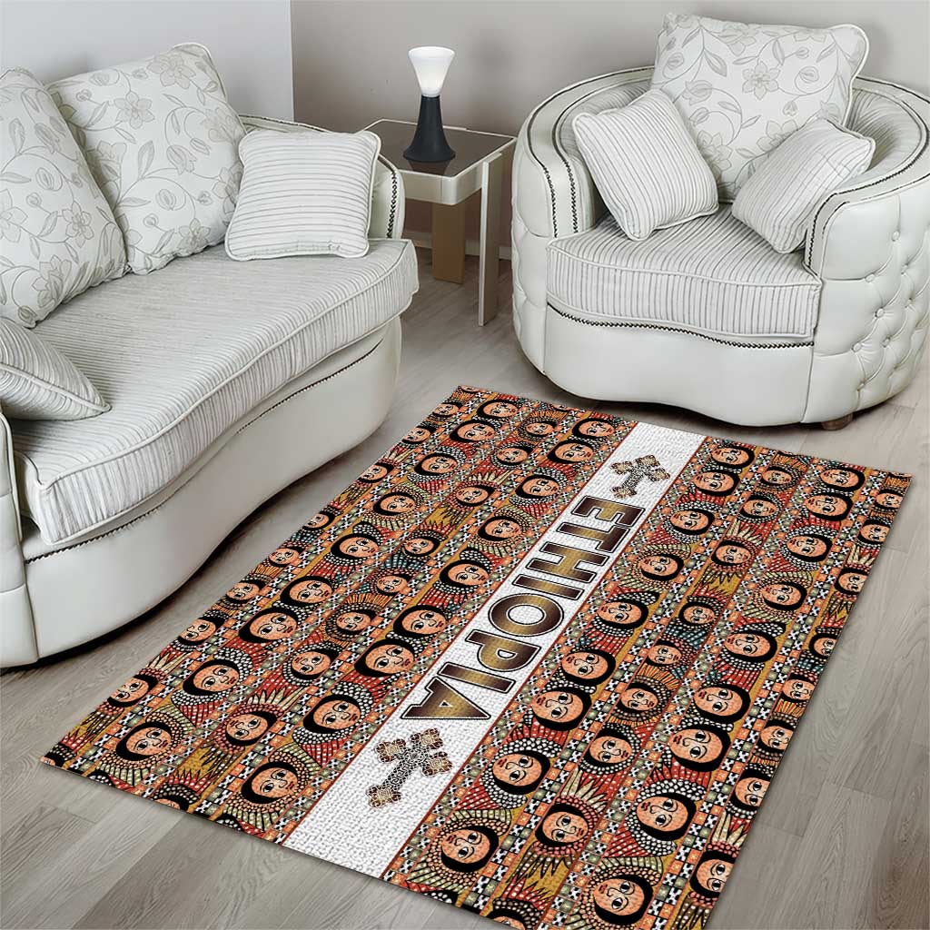 Ethiopia Area Rug Ethiopian Tewahedo Angel Orthodox LT15