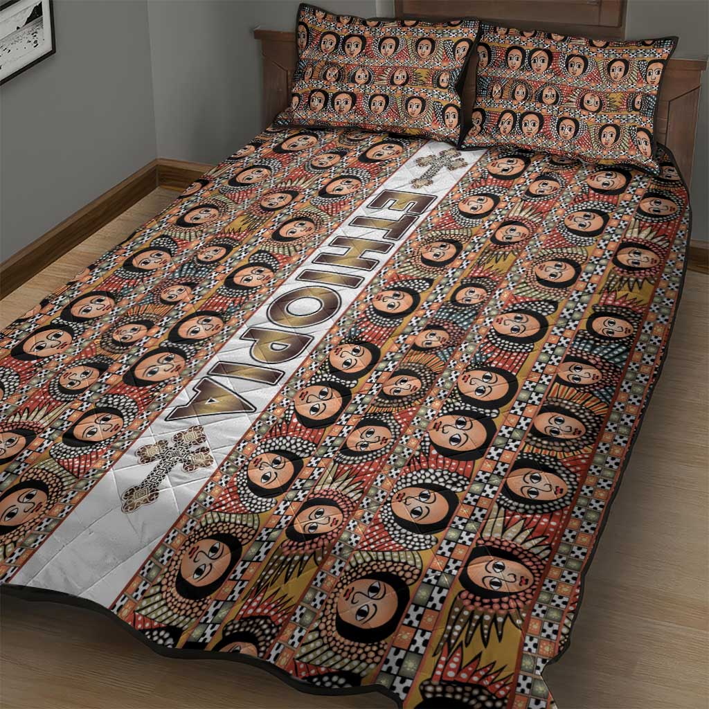Ethiopia Quilt Bed Set Ethiopian Tewahedo Angel Orthodox LT15