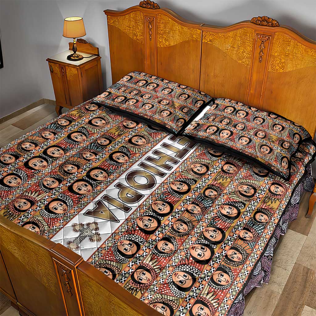 Ethiopia Quilt Bed Set Ethiopian Tewahedo Angel Orthodox LT15
