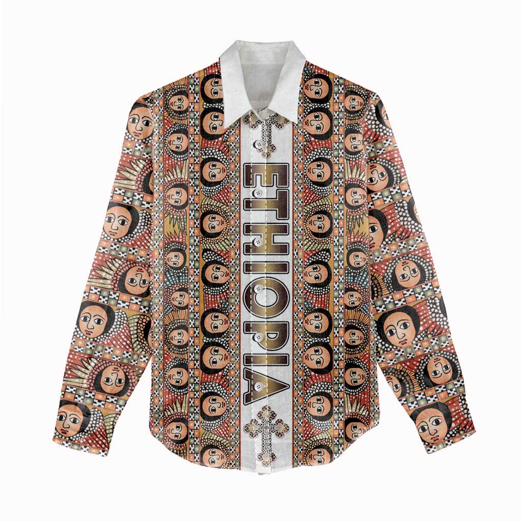 Personalized Ethiopia Women Casual Shirt Ethiopian Tewahedo Angel Orthodox LT15