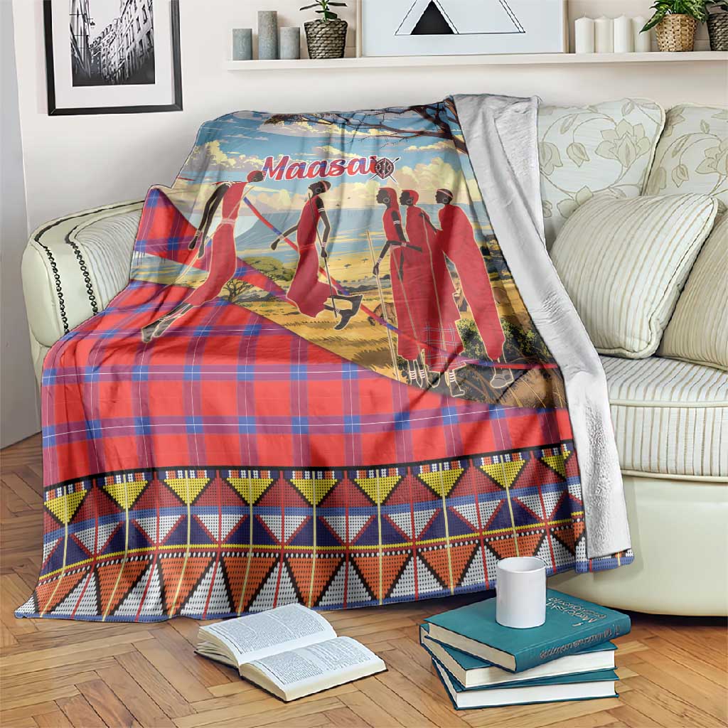 Maasai Adumu Dance Blanket Shuka Pattern - Kenya Safari LT15