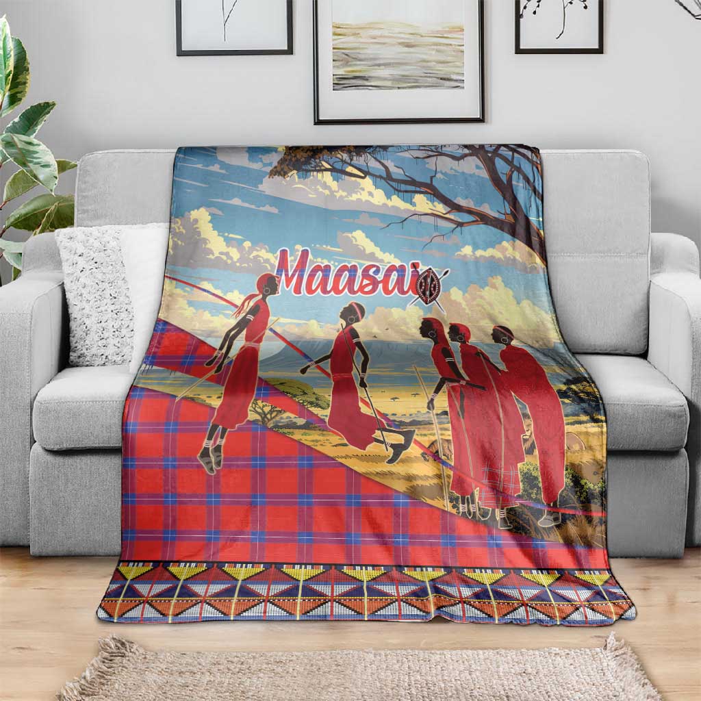 Maasai Adumu Dance Blanket Shuka Pattern - Kenya Safari LT15