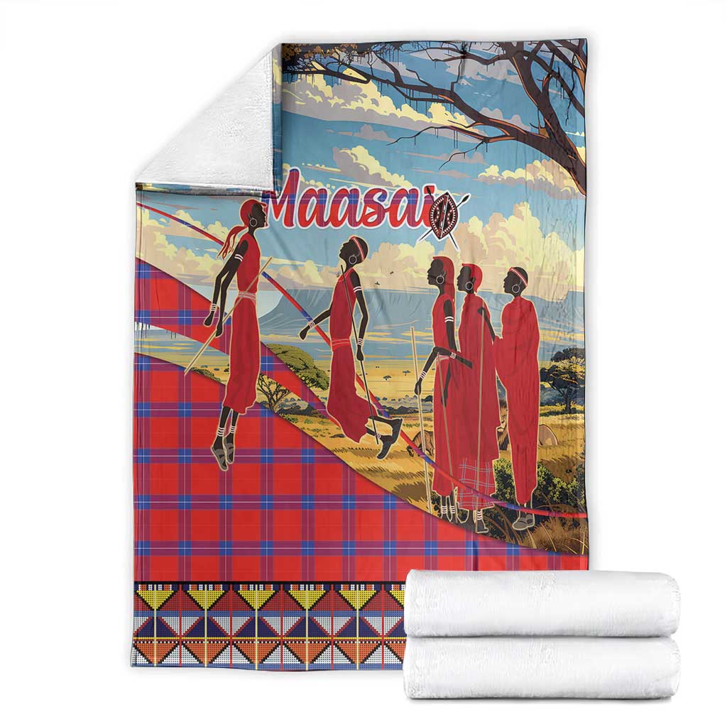 Maasai Adumu Dance Blanket Shuka Pattern - Kenya Safari LT15