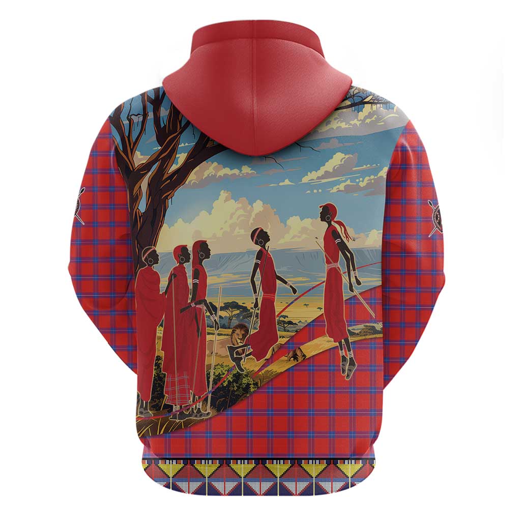 Kenya Adumu Dance Hoodie Maasai Shuka Pattern - Kenyan Safari LT15