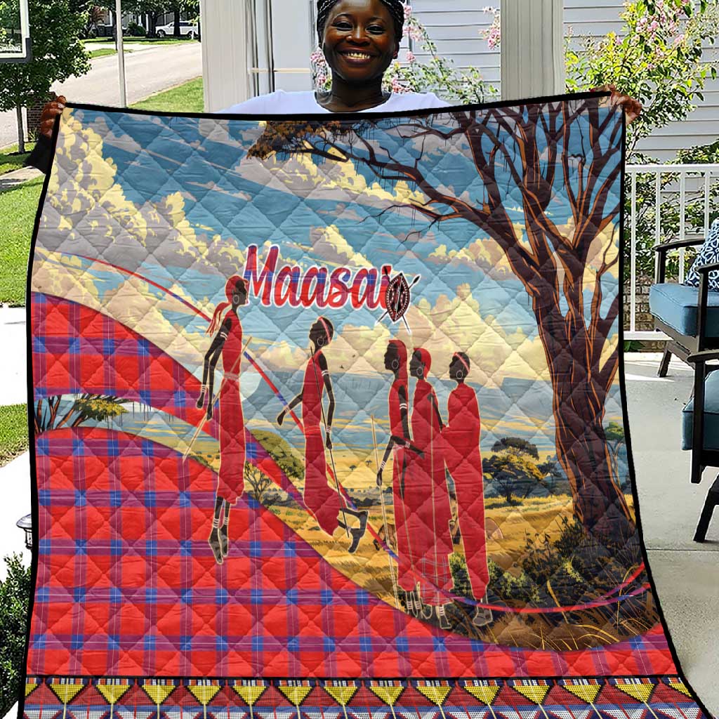Maasai Adumu Dance Quilt Shuka Pattern - Kenya Safari LT15