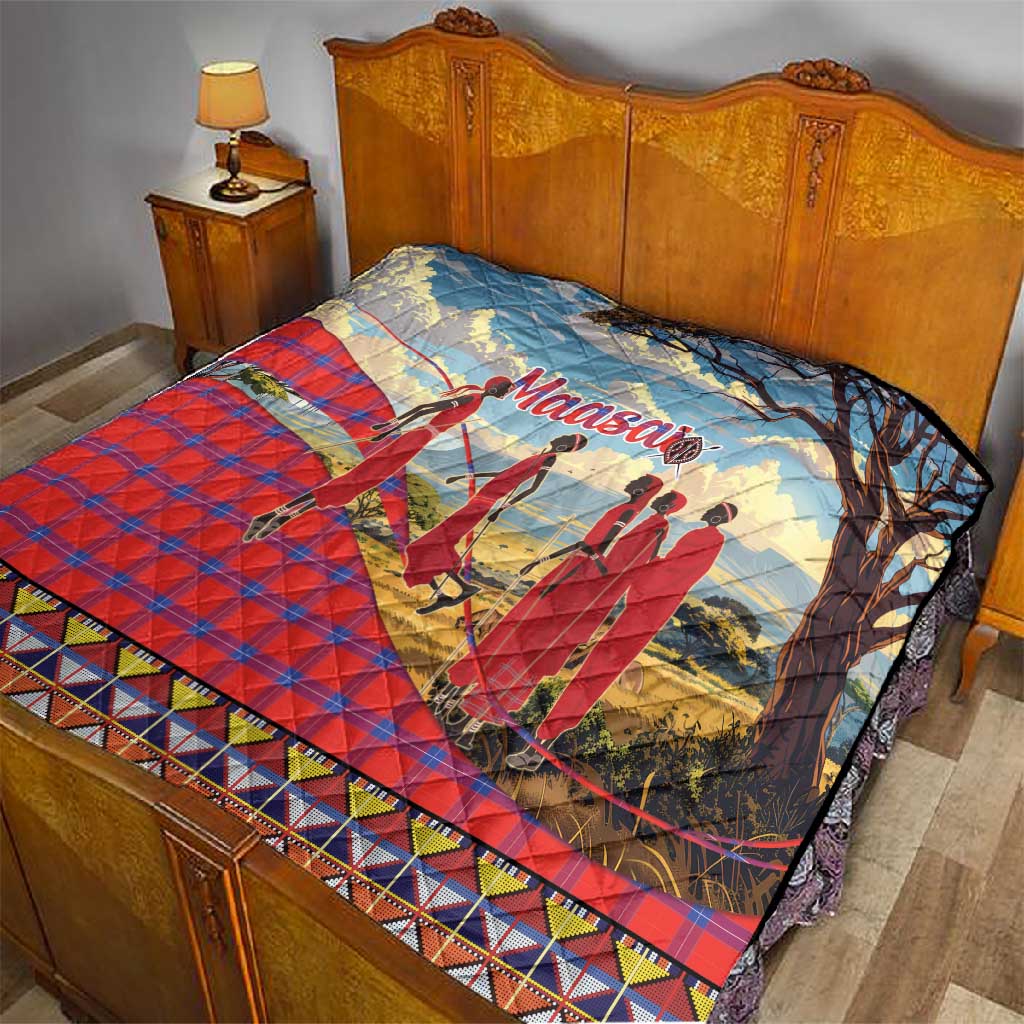 Maasai Adumu Dance Quilt Shuka Pattern - Kenya Safari LT15