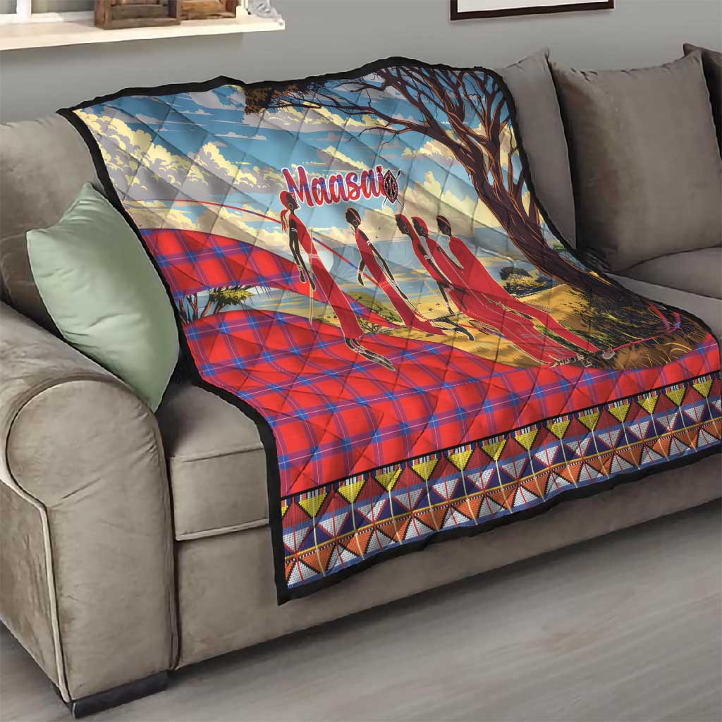 Maasai Adumu Dance Quilt Shuka Pattern - Kenya Safari LT15