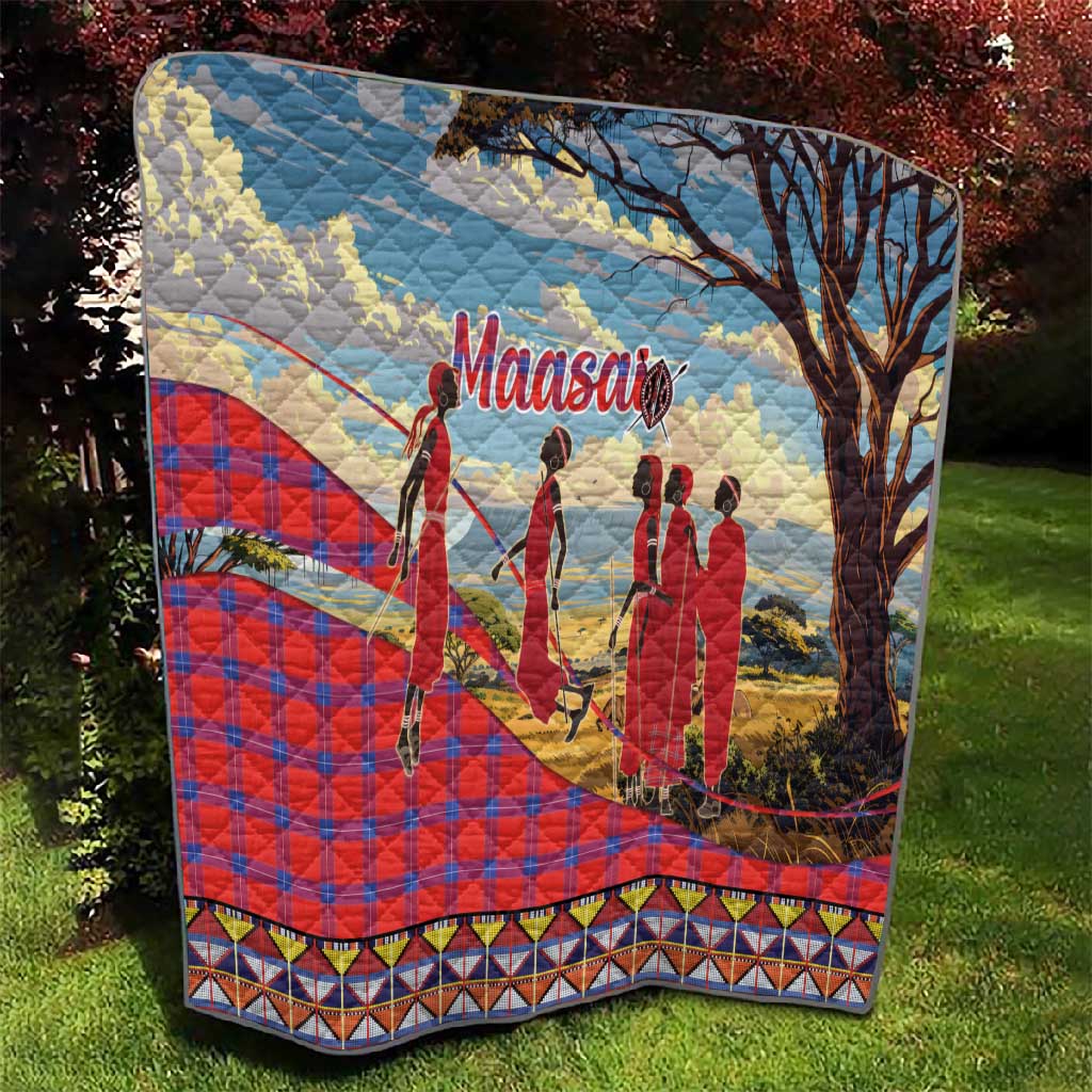 Maasai Adumu Dance Quilt Shuka Pattern - Kenya Safari LT15