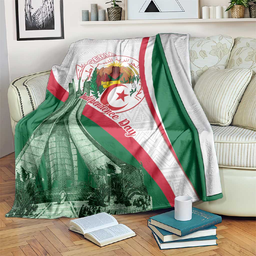 Algeria Independence Day Blanket Coat Of Arms With Maqam Echahid LT15