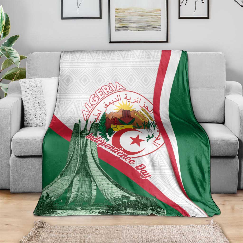 Algeria Independence Day Blanket Coat Of Arms With Maqam Echahid LT15