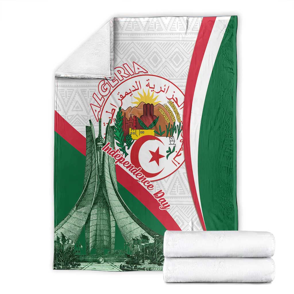 Algeria Independence Day Blanket Coat Of Arms With Maqam Echahid LT15