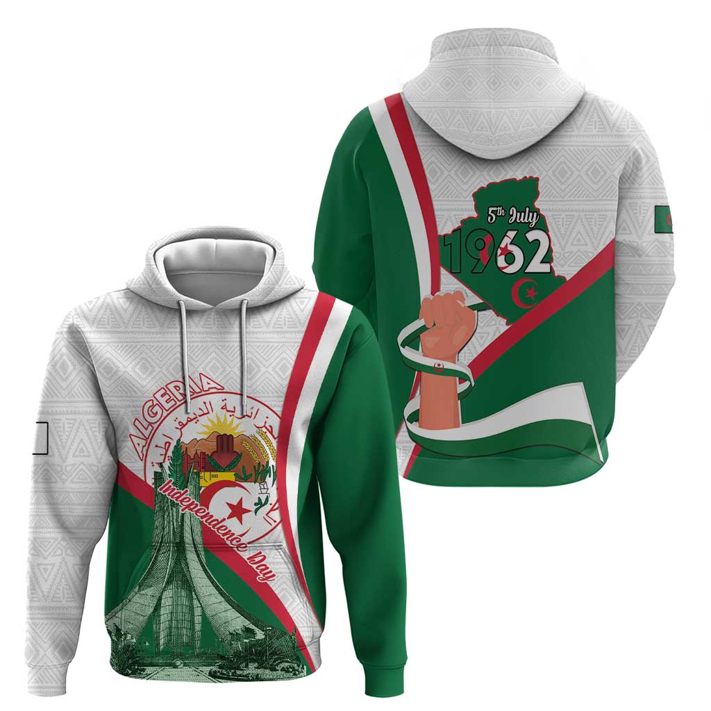 Happy Algeria Independence Day Hoodie Maqam Echahid Coat Of Arms LT15