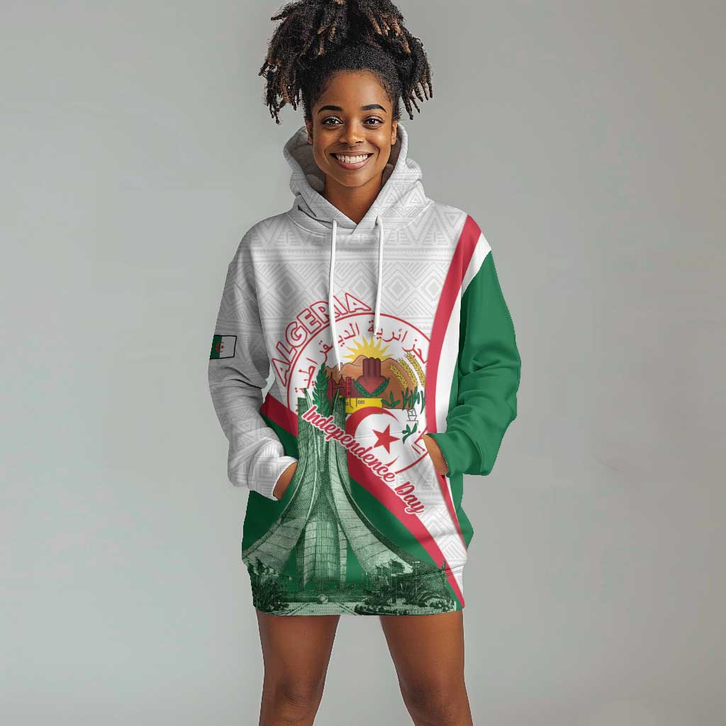 Algeria Independence Day Hoodie Dress Coat Of Arms With Maqam Echahid LT15