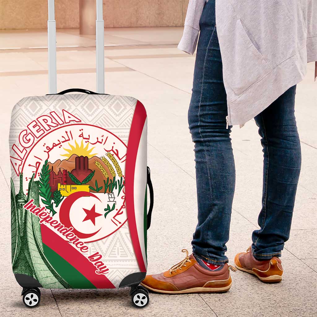 Happy Algeria Independence Day Luggage Cover Maqam Echahid Coat Of Arms LT15