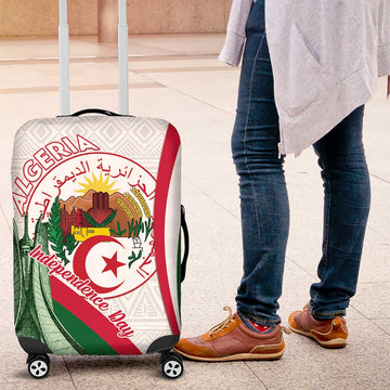 Happy Algeria Independence Day Luggage Cover Maqam Echahid Coat Of Arms LT15