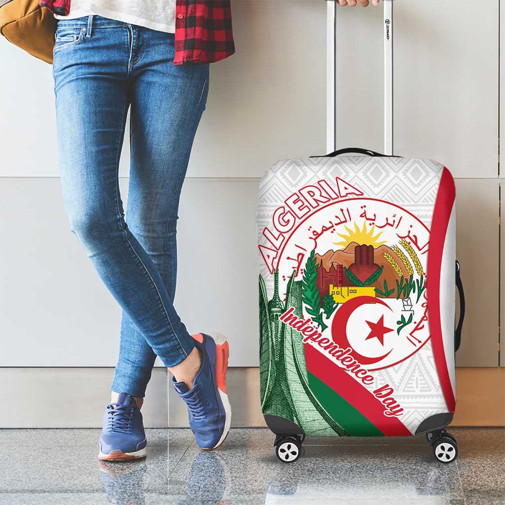 Happy Algeria Independence Day Luggage Cover Maqam Echahid Coat Of Arms LT15