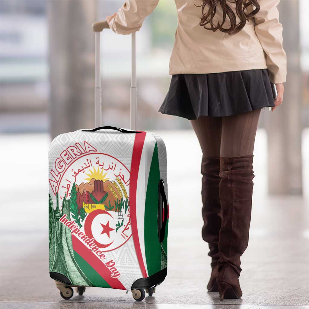Happy Algeria Independence Day Luggage Cover Maqam Echahid Coat Of Arms LT15