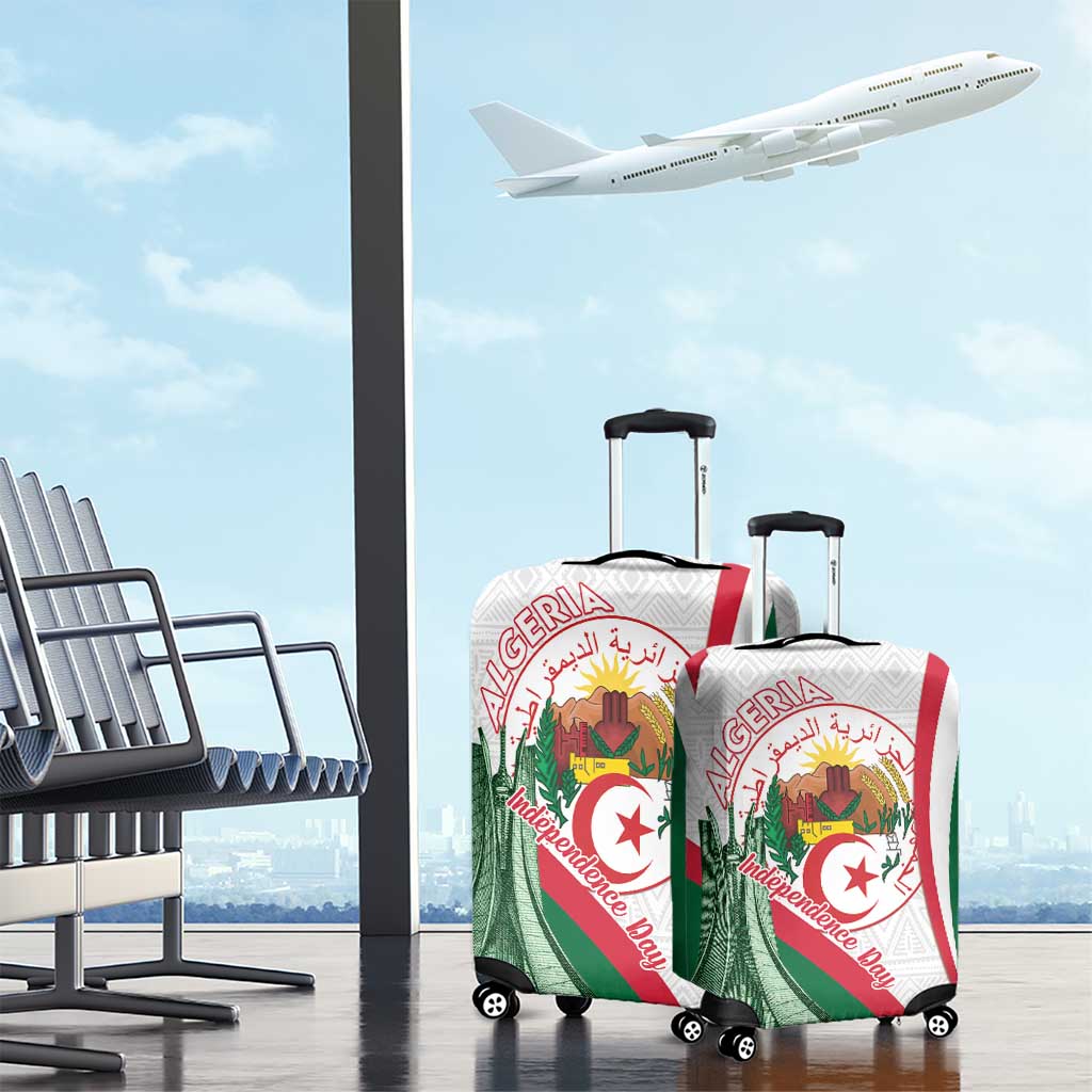 Happy Algeria Independence Day Luggage Cover Maqam Echahid Coat Of Arms LT15