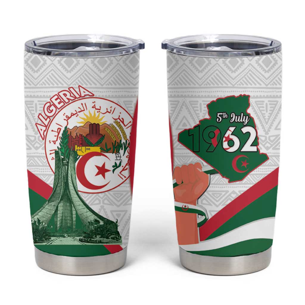 Algeria Independence Day Tumbler Cup Coat Of Arms With Maqam Echahid LT15