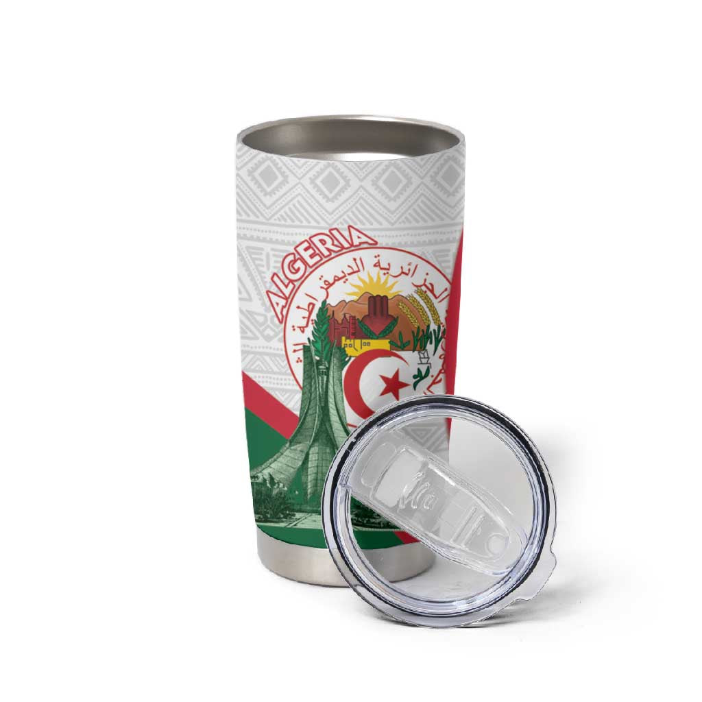 Algeria Independence Day Tumbler Cup Coat Of Arms With Maqam Echahid LT15