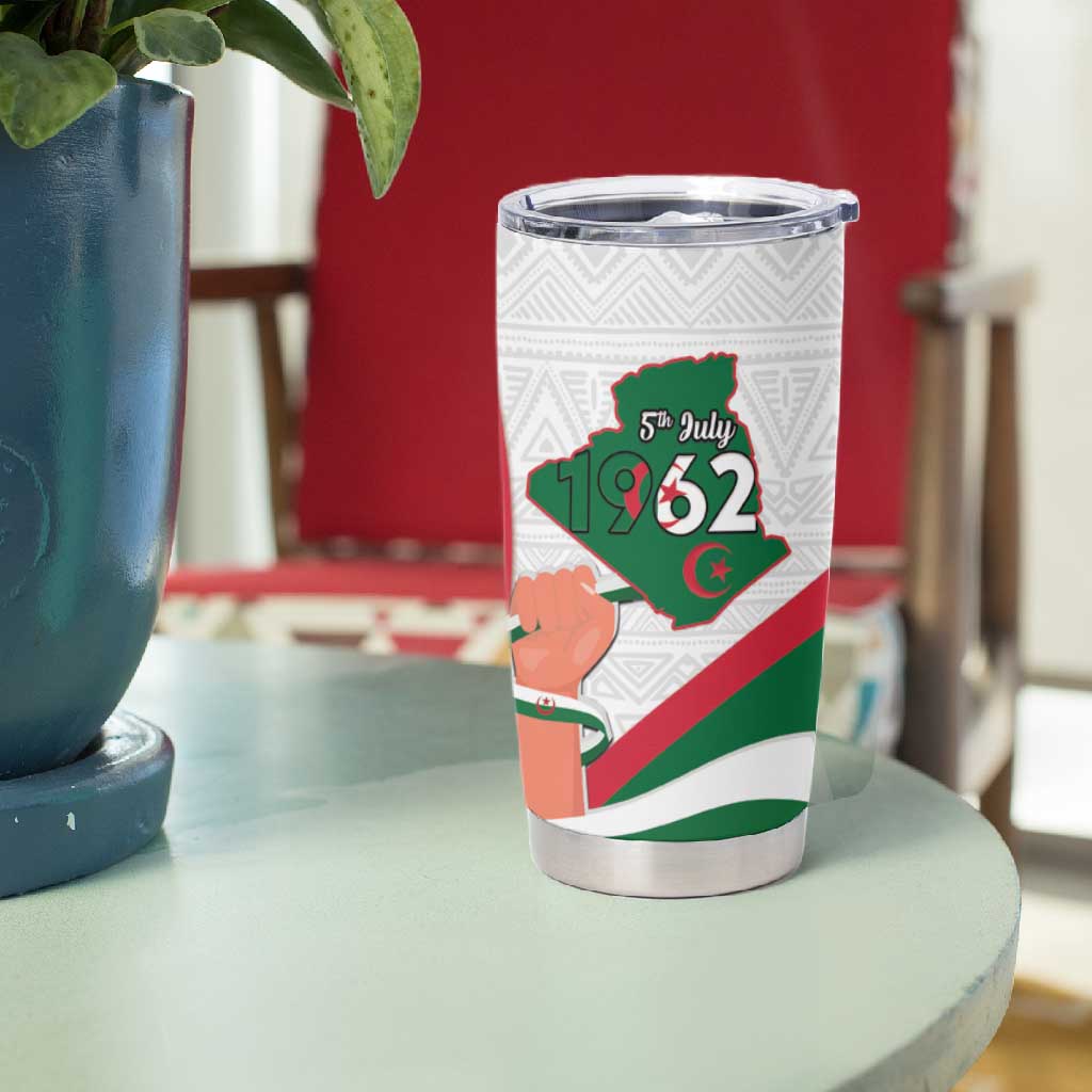 Algeria Independence Day Tumbler Cup Coat Of Arms With Maqam Echahid LT15