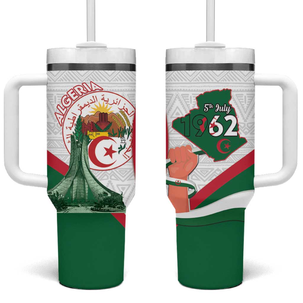 Algeria Independence Day Tumbler With Handle Coat Of Arms With Maqam Echahid LT15