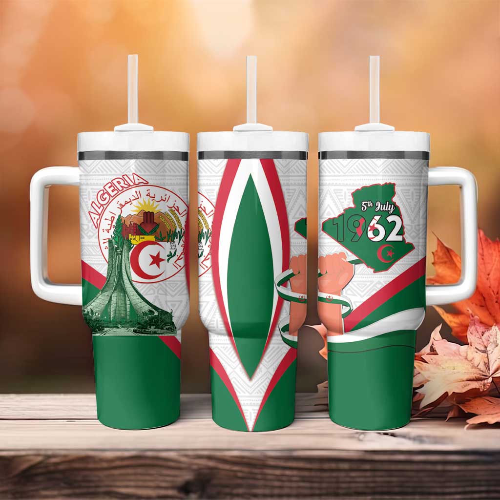 Algeria Independence Day Tumbler With Handle Coat Of Arms With Maqam Echahid LT15
