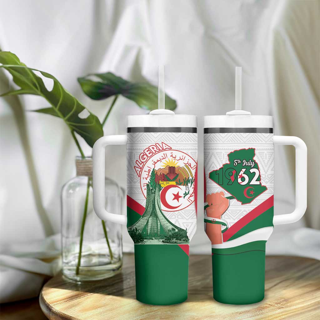 Algeria Independence Day Tumbler With Handle Coat Of Arms With Maqam Echahid LT15
