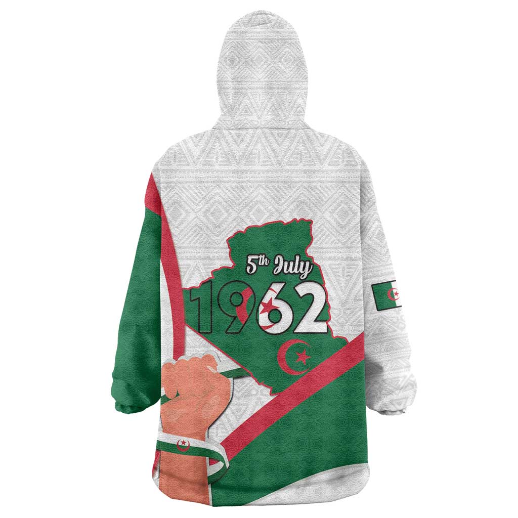 Algeria Independence Day Wearable Blanket Hoodie Coat Of Arms With Maqam Echahid LT15