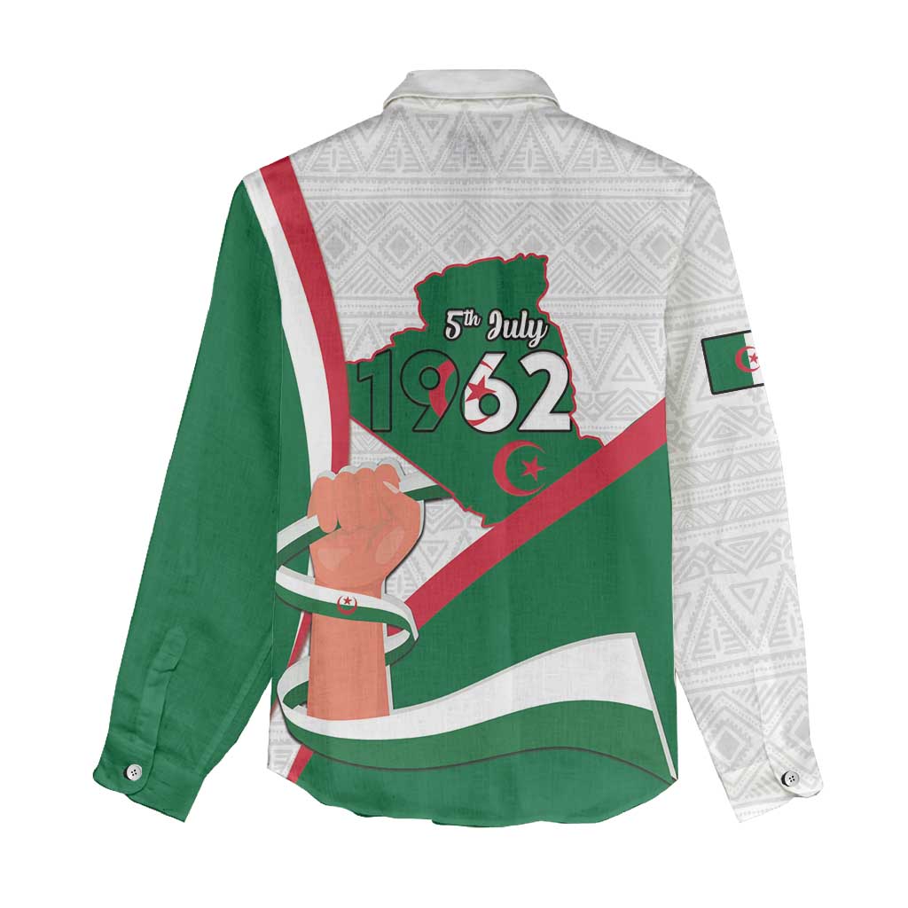 Algeria Independence Day Women Casual Shirt Coat Of Arms With Maqam Echahid LT15