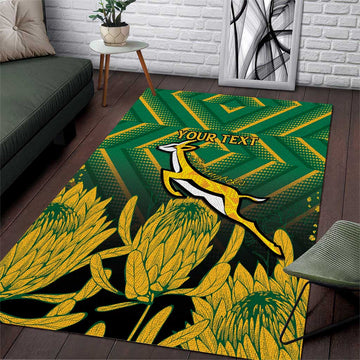 South Africa Rugby Custom Area Rug Go Springboks Go LT15
