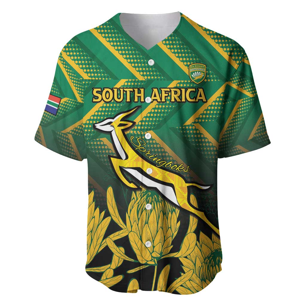 South Africa Rugby Custom Baseball Jersey Go Springboks Go LT15