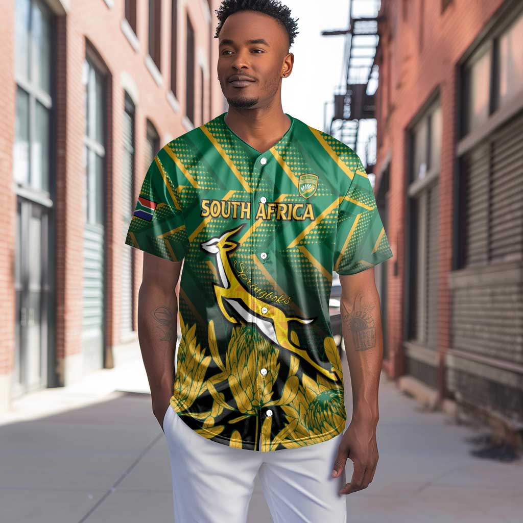 South Africa Rugby Custom Baseball Jersey Go Springboks Go LT15