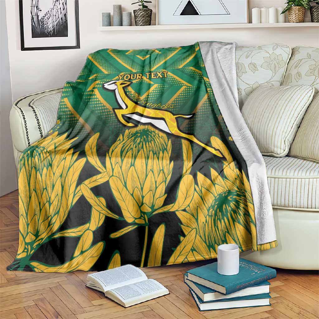 South Africa Rugby Custom Blanket Go Springboks Go LT15