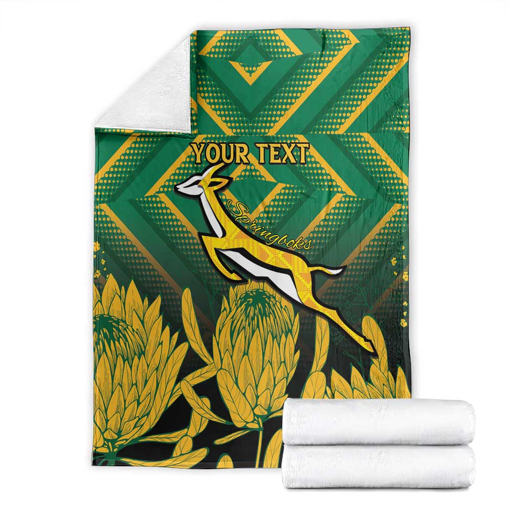 South Africa Rugby Custom Blanket Go Springboks Go LT15