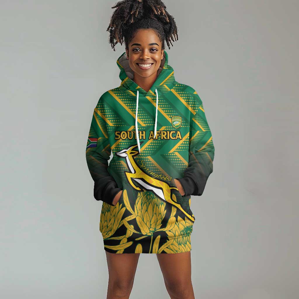 South Africa Rugby Custom Hoodie Dress Go Springboks Go LT15