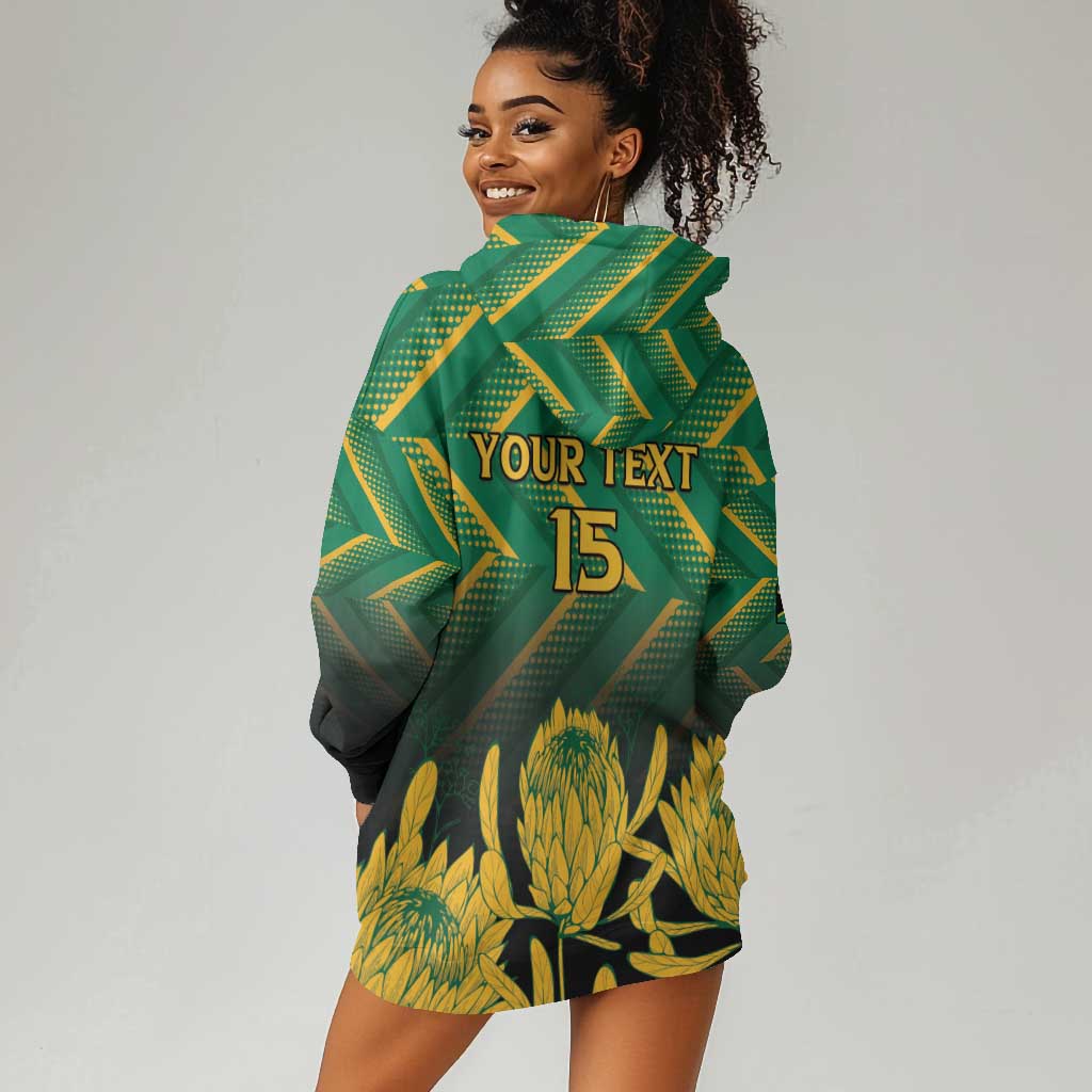 South Africa Rugby Custom Hoodie Dress Go Springboks Go LT15
